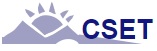 CSET logo - mountains and a sunset
